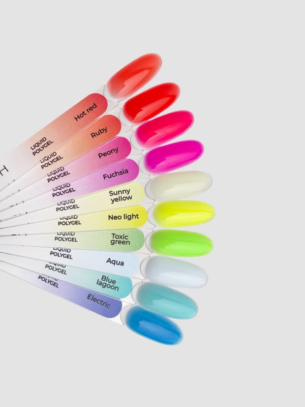 TOUCH Neon Liquid polygel Auringonkeltainen - maidonkeltainen nestemäinen akryyligeeli, 15 ml