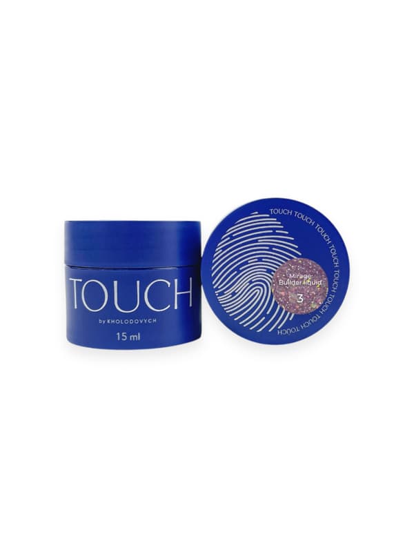 TOUCH Mirage builder væske 03 - reflekterende pink gel med flydende konsistens, 15 ml