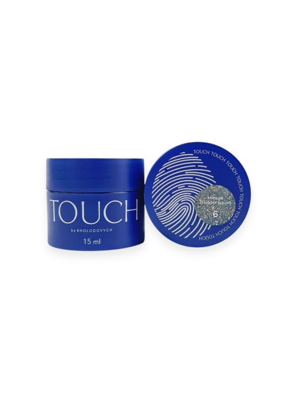 TOUCH Mirage builder liquid 06 - reflekterande blå gel med flytande konsistens, 15 ml