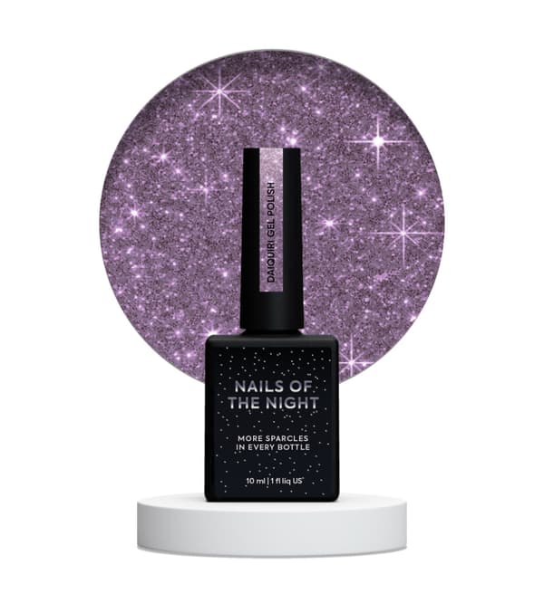 NAILSOFTHENIGHT Daiquiri - lilla hybrid neglelak med reflekterende partikler, 10 ml