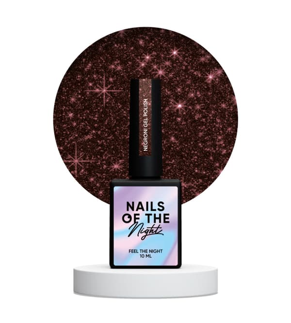 NAILSOFTHENIGHT Negroni - viininpunainen hybridikynsilakka heijastavilla hiukkasilla, 10 ml