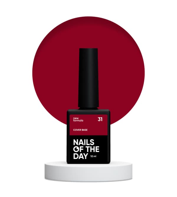 NAILSOFTHEDAY Päällyspohja UUSI 31 - punainen hybridipohja, 10 ml