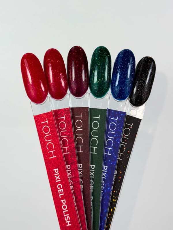 TOUCH Pixi gellack 05 - blå glitter hybridlack, 9 ml
