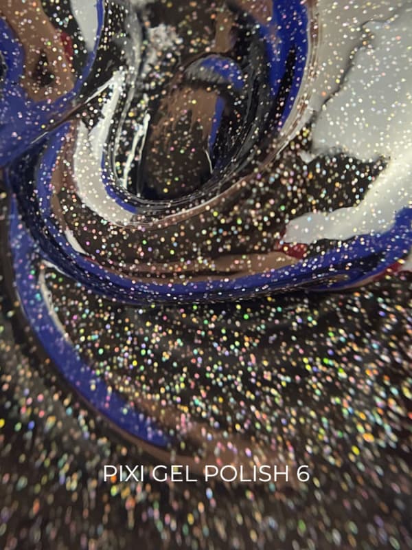 TOUCH Pixi gel polish 06 - sort glitter hybrid lak, 9 ml