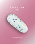 Miniatyrbild 3 av 4: NAILSOFTHEDAY Party topp 04 - transparent topp med holografiska stjärnor, icke-klibbigt lager, 10 ml