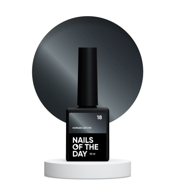 NAILSOFTHEDAY Koreansk katteøje 18 - mørk marineblå hybrid neglelak med "cat eye" effekt, 10 ml