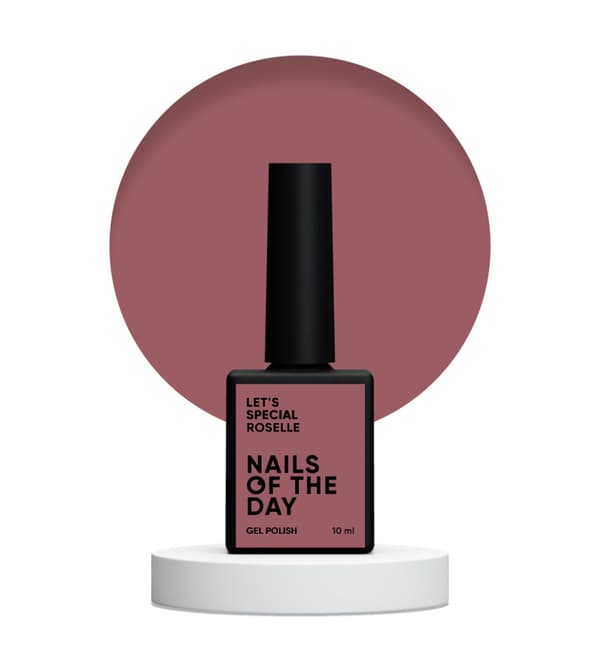 NAILSOFTHEDAY Let's special Roselle - varm brun-pink hybrid lak, 10 ml