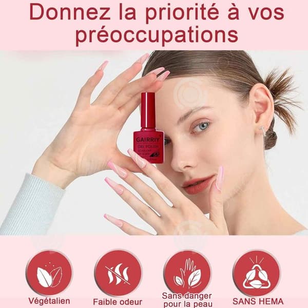 INN Röd Nagellack Professionell Nagellack Gelteknologi Långvarig Ljusa Färger Förstärker monokroma naglar