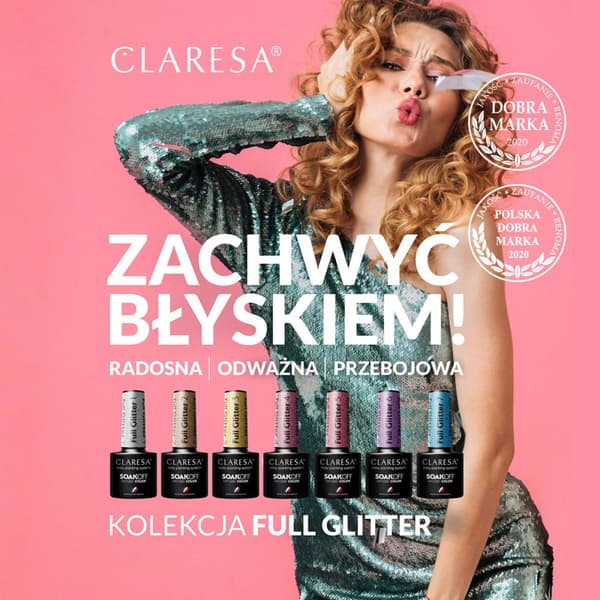 CLARESA Hybrid neglelak FULD GLITTER 3 -5g
