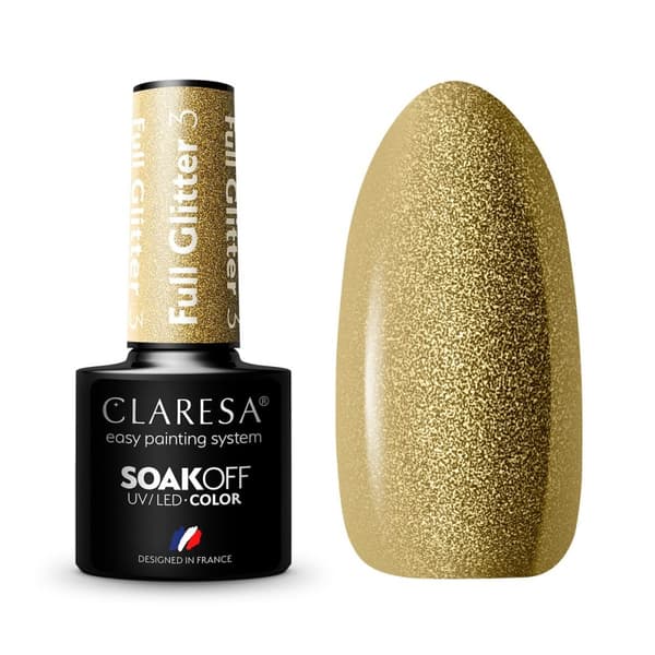 CLARESA Hybrid neglelak FULD GLITTER 3 -5g
