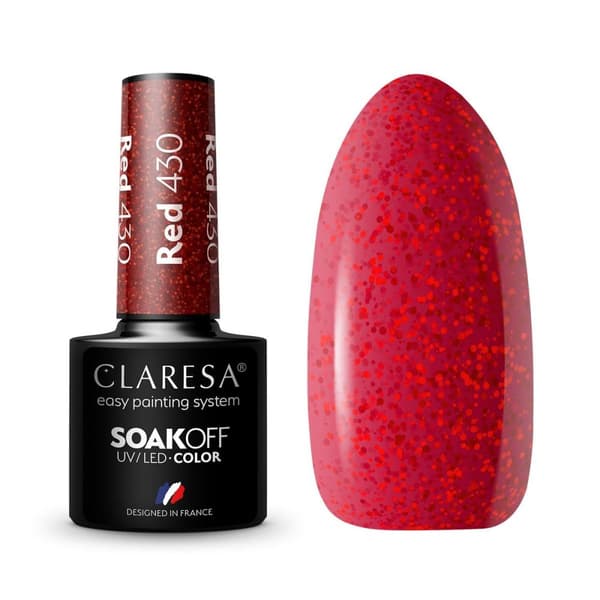 CLARESA Hybrid nagellack RÖTT 430 -5g