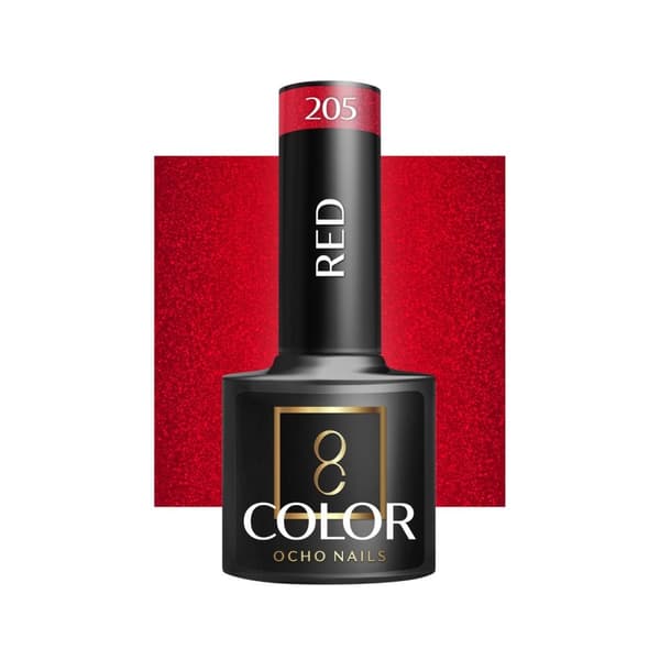 OCHO NAILS Hybrid neglelak rød 205 -5 g