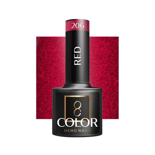 OCHO NAILS Hybridikynsilakka punainen 206 -5 g
