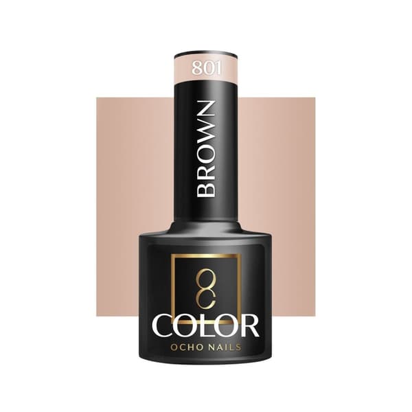OCHO NAILS Hybrid nagellack brunt 801 -5 g