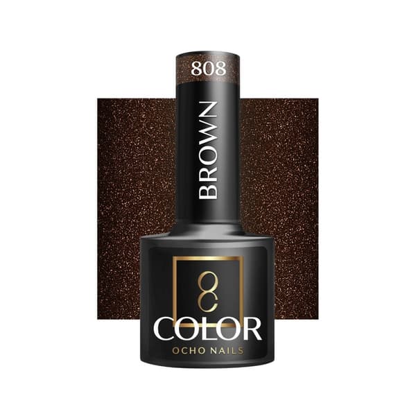 OCHO NAILS Hybrid nagellack brun 808 -5 g