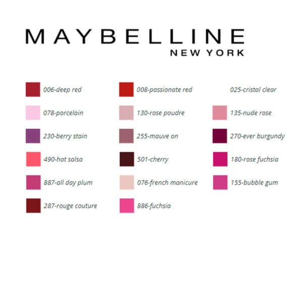 neglelak Forever Strong Maybelline - 078 - porcelain