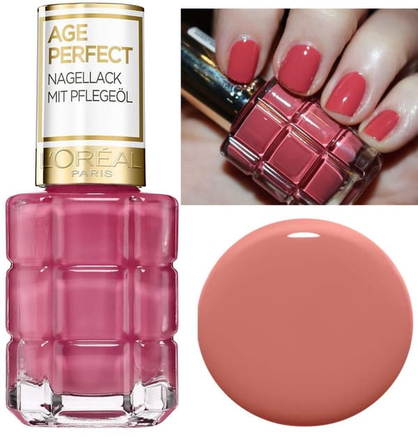 L'Oreal Age Perfect Nail Polish with Care Oil-224 Rose Ballet