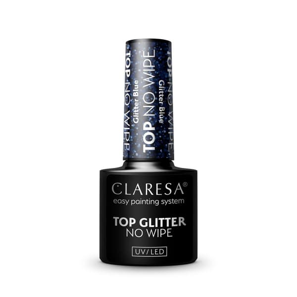 CLARESA Hybrid Top GLITTER BLÅ Uden Aftørring - 5g
