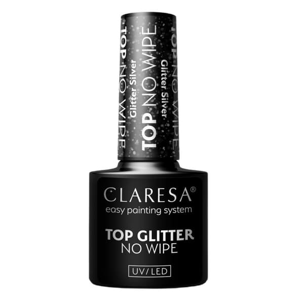 CLARESA Hybrid Top GLITTER SØLV Uden Aftørring - 5g