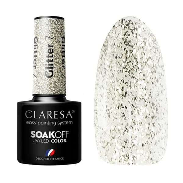 CLARESA Hybrid nagellack GLITTER 7 - 5g