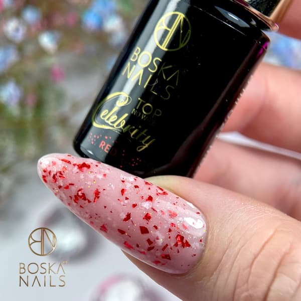 BOSKA NAILS Hybrid Top No Wipe Celebrity Red - 6ml