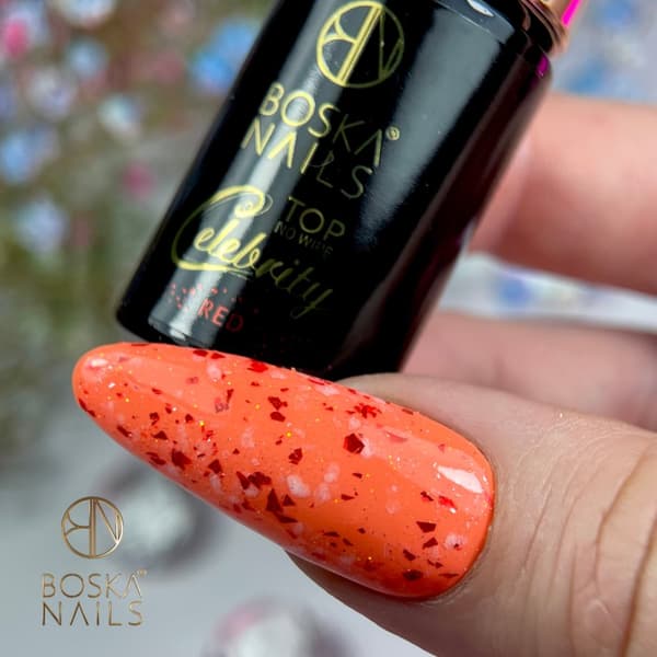 BOSKA NAILS Hybrid Top No Wipe Celebrity Red - 6ml