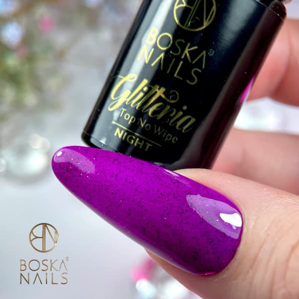 BOSKA NAILS Hybrid Top No Wipe Glitteria NIGHT - 6ml
