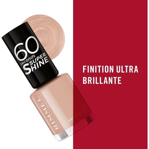 RIMMEL 60 Seconds Super Shine Nagellack - Color Block 708 Kiss In The Nude