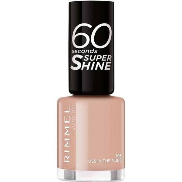 RIMMEL 60 Seconds Super Shine Nagellack - Color Block 708 Kiss In The Nude