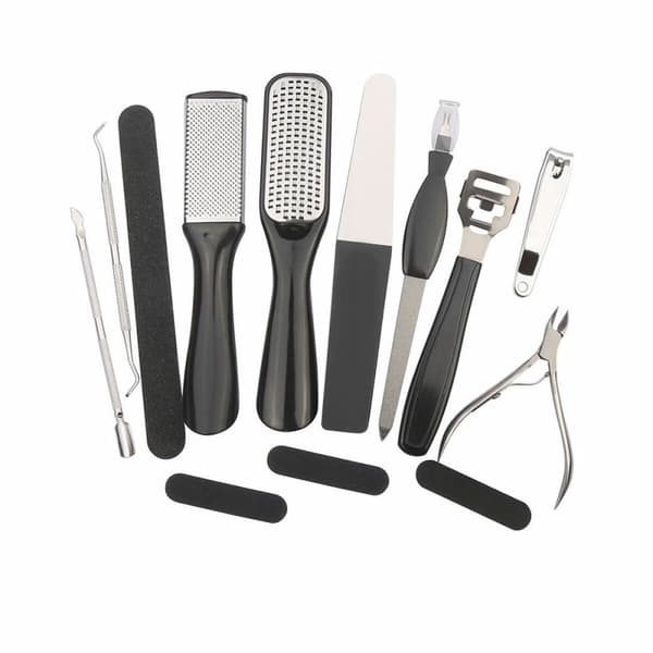 Manikyr- och pedikyrpaket Paloma Beauties HIGIENE Y BIENESTAR Svart 10 Delar