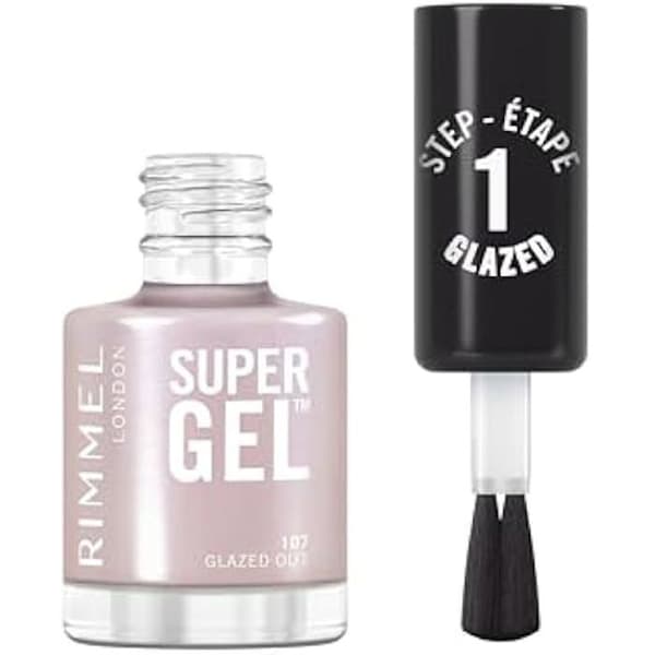 Nagellack - RIMMEL - 107 Glazed Out - Frostad finish - Lätt applicering - Gel-effekt manikyr