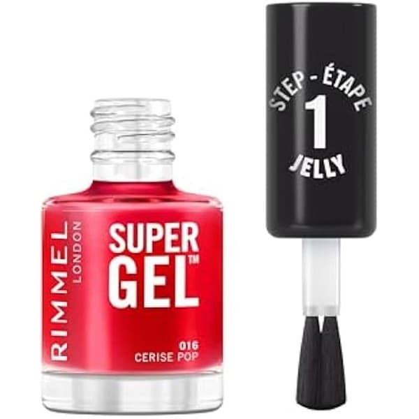 Nagellack - RIMMEL - Super Gel Jelly Gloss - 016 Cerise Pop - 12ml - Professionell finish
