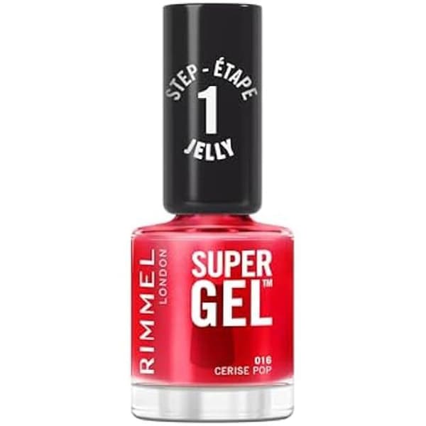 Nagellack - RIMMEL - Super Gel Jelly Gloss - 016 Cerise Pop - 12ml - Professionell finish