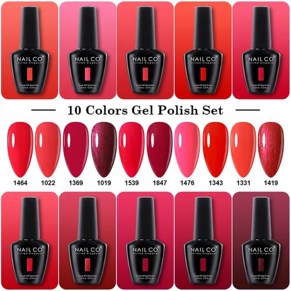 UV Nagel Gel Polish Set, Snabb leverans, Neonfärg, NC-10H-ZH02