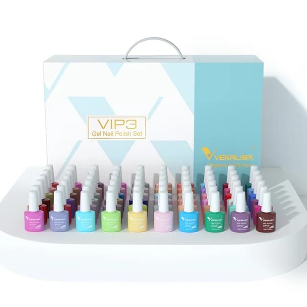 UV Gel Neglelak Kit, 36/60 Farver, 75 ml Flaskestørrelse, Vip3 kit