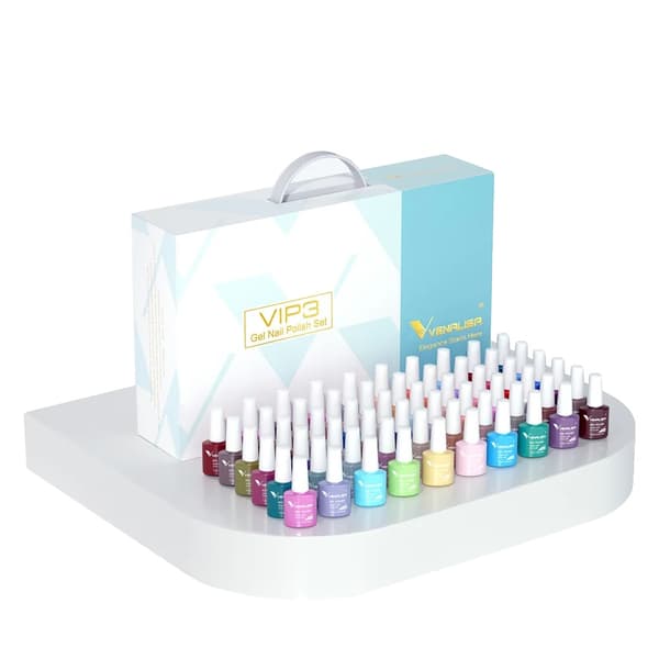Nagel Gel Polish Kit, HEMA-fri, Självutjämnande, Vip3 färguppsättning