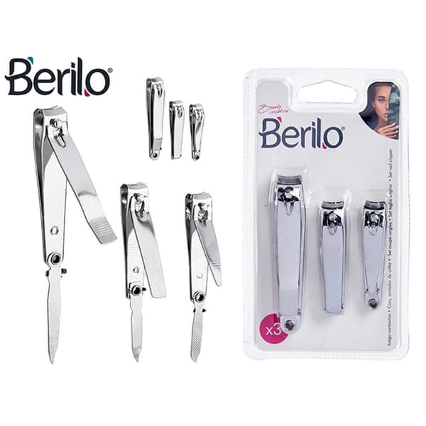 Nagelklippare Berilo 1703239 Silvrig Metall (12 antal)