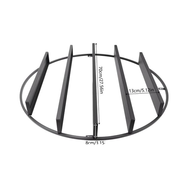 Vægmonteret Neglelak Rack, 5-Lags Design, Plads til 160 Flasker, Robust Jernkonstruktion