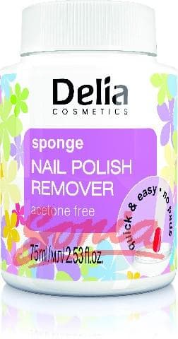 Delia Cosmetics Nail polish remover with a sponge, without acetone 75ml