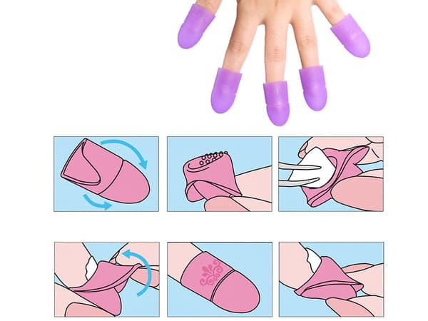 Nagellacksborttagning Fingertoppar - Ta bort nagellack - 5 st