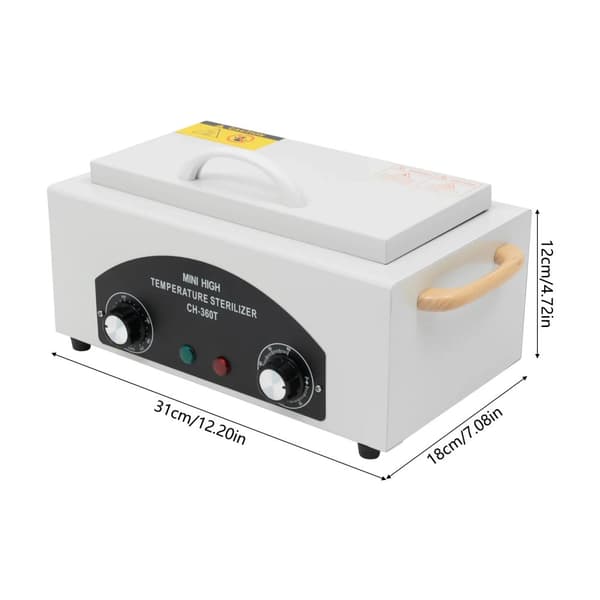 Hettluftsterilisator, 300W effekt, justerbar temperatur, kompakt storlek,Vit