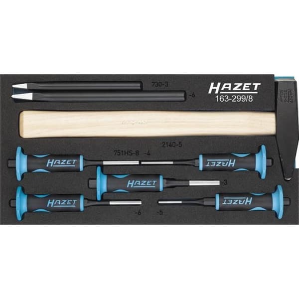 Pinnstanssats - HAZET - 163-299-8 - 8 delar - (1-3)