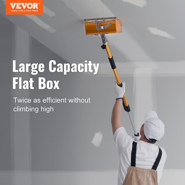 VEVOR Gipsplade Flat Box, 10-tommers bredde, inkluderer ekstra blade,Gul