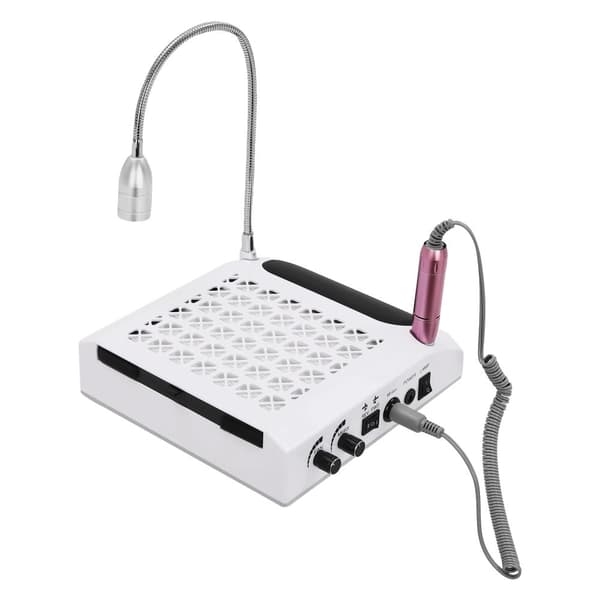 4-i-1 Negemaskine, LED-belysning, Justerbar hastighed,HVID