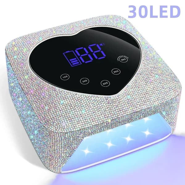 Uppladdningsbar UV LED Nagellampa, 72W Effekt, 5 Timerinställningar,EU-kontakt, X20 Diamant