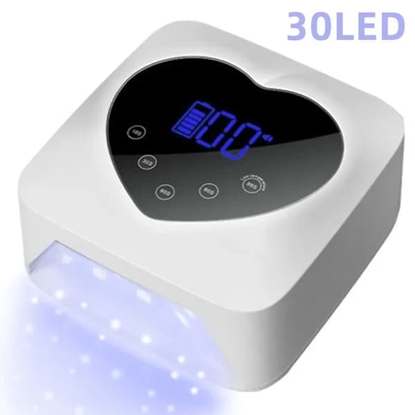 Genopladelig UV LED Neglelamp, 72W Effekt, 5 Tidsindstillinger,X20 Hvid, EU stik