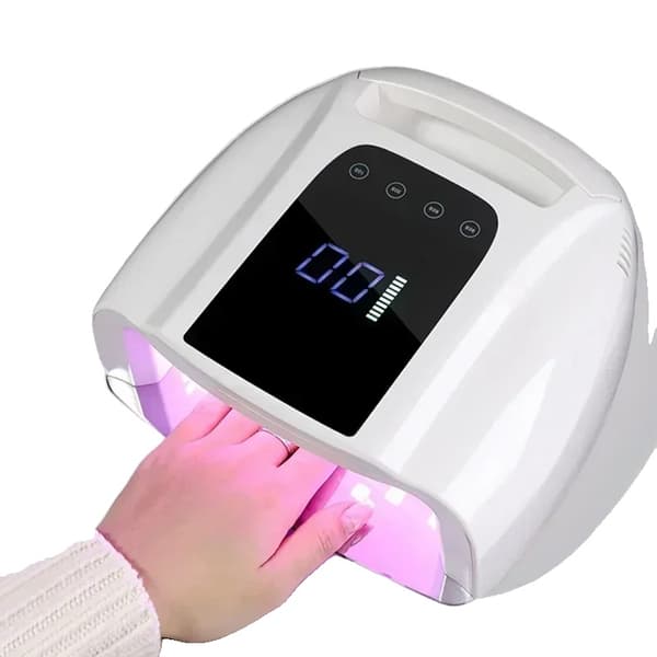 Uppladdningsbar Nagellampa, 84W Effekt, 42 Lampa Perlor,EU, Vit Röd Ljus