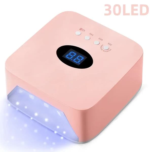 Uppladdningsbar UV LED Nagellampa, 72W Effekt, 5 Timerinställningar,S50 Rosa, EU-kontakt