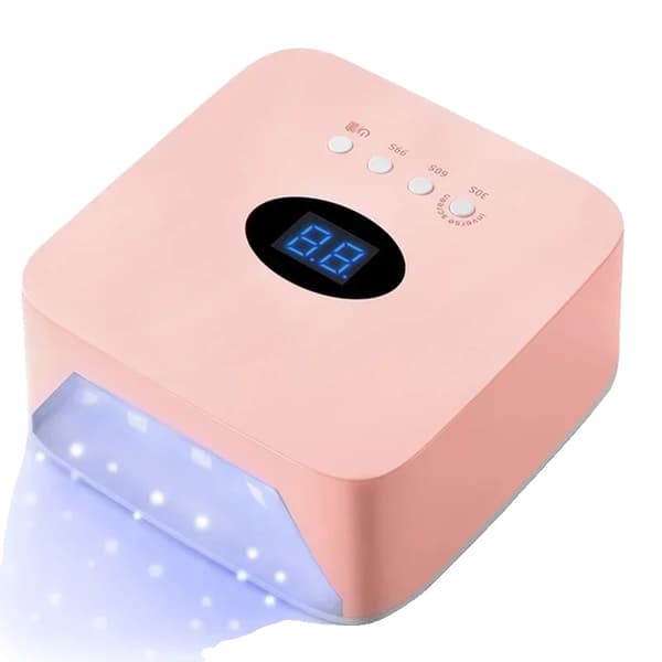 Uppladdningsbar UV LED Nagellampa, 72W Effekt, 5 Timerinställningar,S50 Rosa, EU-kontakt
