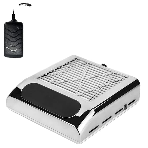 Nageldammsamlare, 180W Stark Effekt, Återanvändbart Filter,EU, Silver